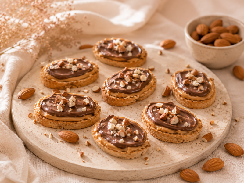 Bruschetta s kikiriki maslacem i Nutellom